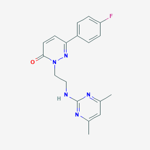 2-[2-[(4,6-Dimethylpyrimidin-2-yl)amino]ethyl]-6-(4-fluorophenyl)pyridazin-3-one