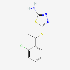 5-{[1-(2-Chlorophenyl)ethyl]sulfanyl}-1,3,4-thiadiazol-2-amine