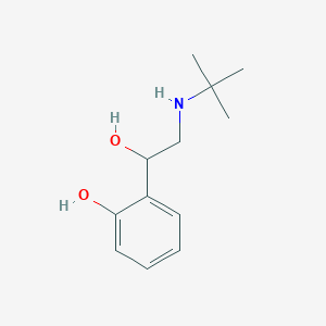 molecular formula C12H19NO2 B027746 2-[2-(Tert-butylamino)-1-hydroxyethyl]phenol CAS No. 102722-02-1