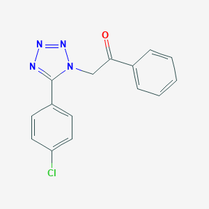 molecular formula C15H11ClN4O B277464 2-[5-(4-chlorophenyl)-1H-tetraazol-1-yl]-1-phenylethanone 