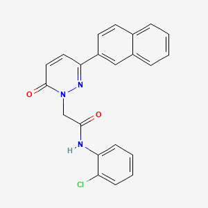 molecular formula C22H16ClN3O2 B2774707 N-(2-chlorophenyl)-2-[3-(naphthalen-2-yl)-6-oxo-1,6-dihydropyridazin-1-yl]acetamide CAS No. 942008-06-2