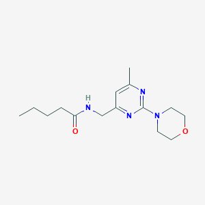 molecular formula C15H24N4O2 B2774728 N-((6-methyl-2-morpholinopyrimidin-4-yl)methyl)pentanamide CAS No. 1797720-71-8