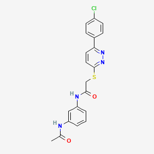 B2774739 N-(3-acetamidophenyl)-2-[6-(4-chlorophenyl)pyridazin-3-yl]sulfanylacetamide CAS No. 893991-23-6