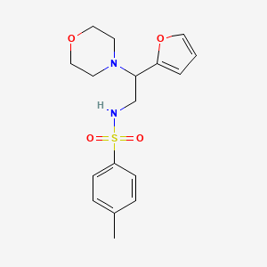 molecular formula C17H22N2O4S B2774776 N-[2-(furan-2-yl)-2-(morpholin-4-yl)ethyl]-4-methylbenzene-1-sulfonamide CAS No. 877648-02-7