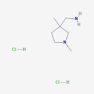 (1,3-Dimethylpyrrolidin-3-yl)methanamine;dihydrochloride