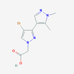 2-[4-bromo-3-(1,5-dimethyl-1H-pyrazol-4-yl)-1H-pyrazol-1-yl]acetic acid