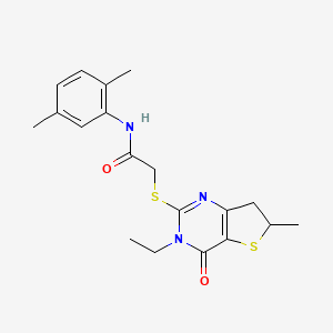 N-(2,5-dimethylphenyl)-2-[(3-ethyl-6-methyl-4-oxo-6,7-dihydrothieno[3,2-d]pyrimidin-2-yl)sulfanyl]acetamide