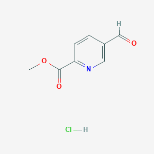 molecular formula C8H8ClNO3 B2774791 Methyl 5-formylpyridine-2-carboxylate;hydrochloride CAS No. 2567502-54-7