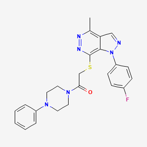 2-((1-(4-fluorophenyl)-4-methyl-1H-pyrazolo[3,4-d]pyridazin-7-yl)thio)-1-(4-phenylpiperazin-1-yl)ethanone