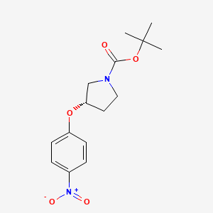 molecular formula C15H20N2O5 B2774804 (S)-tert-Butyl 3-(4-nitrophenoxy)pyrrolidine-1-carboxylate CAS No. 218944-23-1