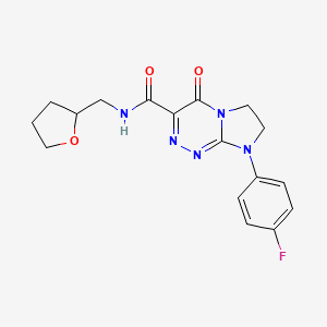 B2774817 8-(4-fluorophenyl)-4-oxo-N-((tetrahydrofuran-2-yl)methyl)-4,6,7,8-tetrahydroimidazo[2,1-c][1,2,4]triazine-3-carboxamide CAS No. 946312-11-4