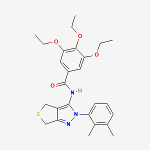 molecular formula C26H31N3O4S B2774830 N-[2-(2,3-dimethylphenyl)-2H,4H,6H-thieno[3,4-c]pyrazol-3-yl]-3,4,5-triethoxybenzamide CAS No. 450344-28-2