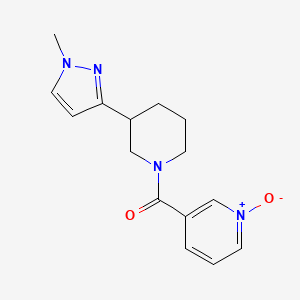 molecular formula C15H18N4O2 B2774868 3-(3-(1-methyl-1H-pyrazol-3-yl)piperidine-1-carbonyl)pyridine 1-oxide CAS No. 2034288-31-6