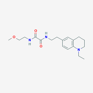 molecular formula C18H27N3O3 B2774899 N'-[2-(1-ethyl-1,2,3,4-tetrahydroquinolin-6-yl)ethyl]-N-(2-methoxyethyl)ethanediamide CAS No. 955609-93-5