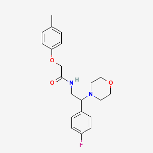 molecular formula C21H25FN2O3 B2774914 N-(2-(4-fluorophenyl)-2-morpholinoethyl)-2-(p-tolyloxy)acetamide CAS No. 942010-98-2