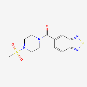 molecular formula C12H14N4O3S2 B2774932 Benzo[c][1,2,5]thiadiazol-5-yl(4-(methylsulfonyl)piperazin-1-yl)methanone CAS No. 1202986-36-4