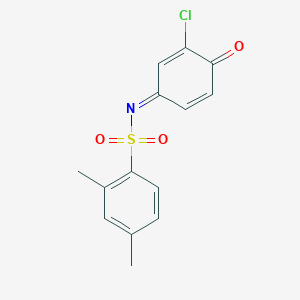 (E)-N-(3-chloro-4-oxocyclohexa-2,5-dien-1-ylidene)-2,4-dimethylbenzenesulfonamide