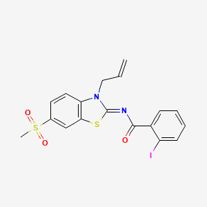 (Z)-N-(3-allyl-6-(methylsulfonyl)benzo[d]thiazol-2(3H)-ylidene)-2-iodobenzamide