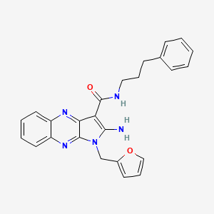2-amino-1-(furan-2-ylmethyl)-N-(3-phenylpropyl)-1H-pyrrolo[2,3-b]quinoxaline-3-carboxamide