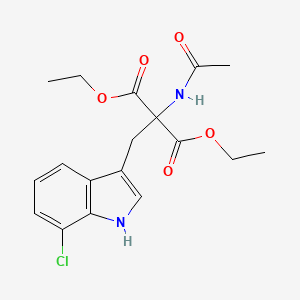 molecular formula C18H21ClN2O5 B2774964 Diethyl 2-acetamido-2-((7-chloro-1H-indol-3-yl)methyl)malonate CAS No. 582319-05-9
