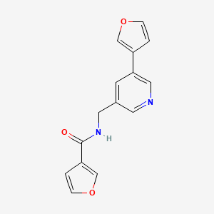 molecular formula C15H12N2O3 B2774972 N-((5-(furan-3-yl)pyridin-3-yl)methyl)furan-3-carboxamide CAS No. 2034498-05-8