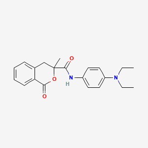 molecular formula C21H24N2O3 B2774977 N-[4-(diethylamino)phenyl]-3-methyl-1-oxo-3,4-dihydro-1H-2-benzopyran-3-carboxamide CAS No. 838590-85-5