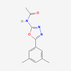 molecular formula C12H13N3O2 B2774983 N-[5-(3,5-dimethylphenyl)-1,3,4-oxadiazol-2-yl]acetamide CAS No. 1170855-85-2