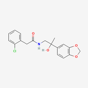 molecular formula C18H18ClNO4 B2775015 N-(2-(benzo[d][1,3]dioxol-5-yl)-2-hydroxypropyl)-2-(2-chlorophenyl)acetamide CAS No. 1396884-57-3