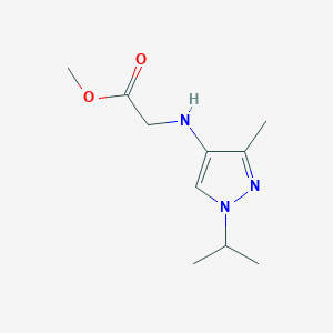 molecular formula C10H17N3O2 B2775016 Methyl 2-[(3-methyl-1-propan-2-ylpyrazol-4-yl)amino]acetate CAS No. 2247207-16-3