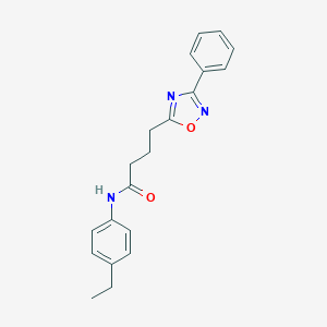 molecular formula C20H21N3O2 B277507 N-(4-ethylphenyl)-4-(3-phenyl-1,2,4-oxadiazol-5-yl)butanamide 