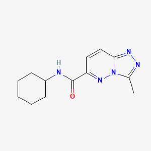 molecular formula C13H17N5O B2775079 N-Cyclohexyl-3-methyl-[1,2,4]triazolo[4,3-b]pyridazine-6-carboxamide CAS No. 2415633-37-1