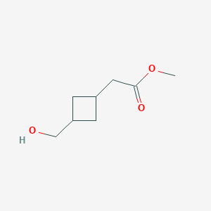 molecular formula C8H14O3 B2775108 Methyl 2-(3-(hydroxymethyl)cyclobutyl)acetate CAS No. 1114554-24-3
