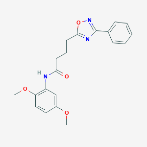 molecular formula C20H21N3O4 B277512 N-(2,5-dimethoxyphenyl)-4-(3-phenyl-1,2,4-oxadiazol-5-yl)butanamide 