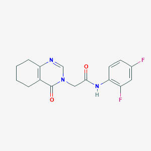 molecular formula C16H15F2N3O2 B2775128 N-(2,4-difluorophenyl)-2-(4-oxo-5,6,7,8-tetrahydroquinazolin-3(4H)-yl)acetamide CAS No. 1251678-09-7