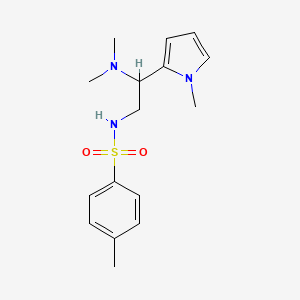 molecular formula C16H23N3O2S B2775144 N-(2-(dimethylamino)-2-(1-methyl-1H-pyrrol-2-yl)ethyl)-4-methylbenzenesulfonamide CAS No. 1049474-67-0