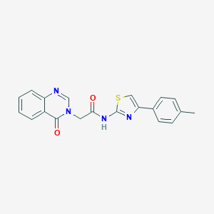 molecular formula C20H16N4O2S B277515 N-[4-(4-methylphenyl)-1,3-thiazol-2-yl]-2-(4-oxoquinazolin-3(4H)-yl)acetamide 