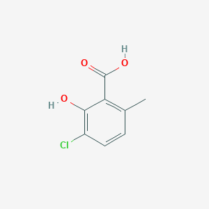 molecular formula C8H7ClO3 B2775175 3-Chloro-2-hydroxy-6-methylbenzoic acid CAS No. 89938-57-8