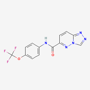 molecular formula C13H8F3N5O2 B2775178 N-[4-(Trifluoromethoxy)phenyl]-[1,2,4]triazolo[4,3-b]pyridazine-6-carboxamide CAS No. 2415582-63-5