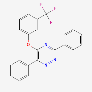 molecular formula C22H14F3N3O B2775193 3,6-Diphenyl-5-[3-(trifluoromethyl)phenoxy]-1,2,4-triazine CAS No. 339013-24-0