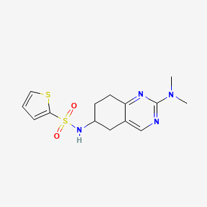 molecular formula C14H18N4O2S2 B2775244 N-[2-(dimethylamino)-5,6,7,8-tetrahydroquinazolin-6-yl]thiophene-2-sulfonamide CAS No. 2097860-87-0