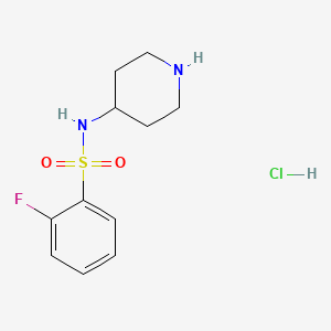 2-Fluoro-N-(piperidin-4-yl)benzenesulfonamide hydrochloride