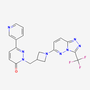 6-(Pyridin-3-yl)-2-({1-[3-(trifluoromethyl)-[1,2,4]triazolo[4,3-b]pyridazin-6-yl]azetidin-3-yl}methyl)-2,3-dihydropyridazin-3-one