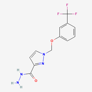 1-{[3-(trifluoromethyl)phenoxy]methyl}-1H-pyrazole-3-carbohydrazide