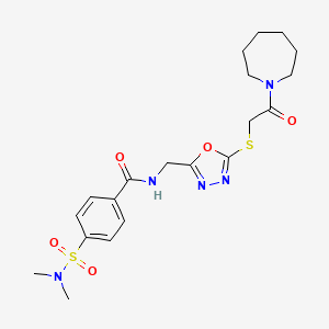 N-((5-((2-(azepan-1-yl)-2-oxoethyl)thio)-1,3,4-oxadiazol-2-yl)methyl)-4-(N,N-dimethylsulfamoyl)benzamide