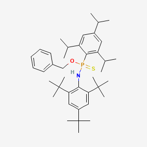 molecular formula C40H60NOPS B2775313 (benzyloxy)[(2,4,6-tri-tert-butylphenyl)amino][2,4,6-tris(propan-2-yl)phenyl]-lambda5-phosphanethione CAS No. 299950-73-5