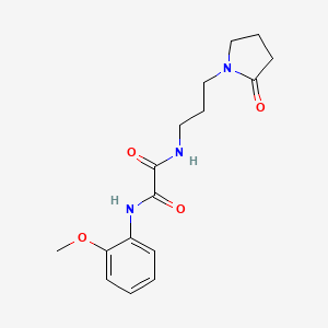 molecular formula C16H21N3O4 B2775349 N1-(2-methoxyphenyl)-N2-(3-(2-oxopyrrolidin-1-yl)propyl)oxalamide CAS No. 898375-20-7