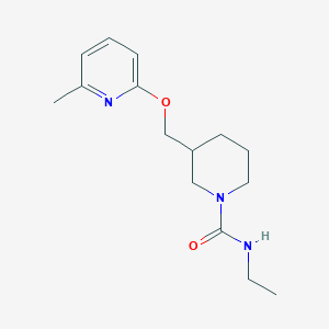 molecular formula C15H23N3O2 B2775422 N-ethyl-3-{[(6-methylpyridin-2-yl)oxy]methyl}piperidine-1-carboxamide CAS No. 2379978-61-5