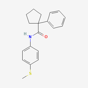 molecular formula C19H21NOS B2775434 N-(4-Methylthiophenyl)(phenylcyclopentyl)formamide CAS No. 1024273-93-5