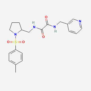 molecular formula C20H24N4O4S B2775440 N1-(pyridin-3-ylmethyl)-N2-((1-tosylpyrrolidin-2-yl)methyl)oxalamide CAS No. 877817-20-4