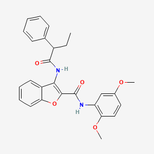 molecular formula C27H26N2O5 B2775451 N-(2,5-dimethoxyphenyl)-3-(2-phenylbutanamido)-1-benzofuran-2-carboxamide CAS No. 888468-05-1